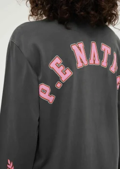 Women P.E Nation Phoenix Long Sleeve Tee - Washed Dark Shadow