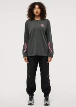 Women P.E Nation Phoenix Long Sleeve Tee - Washed Dark Shadow