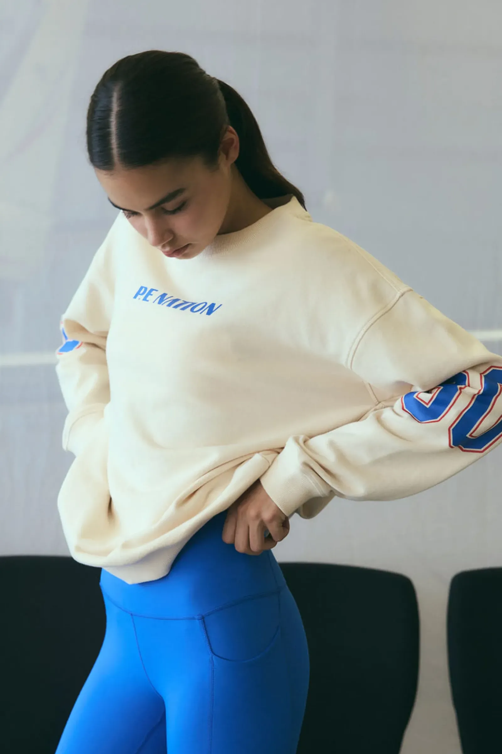 Women P.E Nation Rematch Sweat - Pearled Ivory