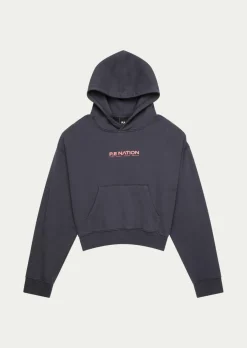 Women P.E Nation Transition Hoodie - Washed Ebony