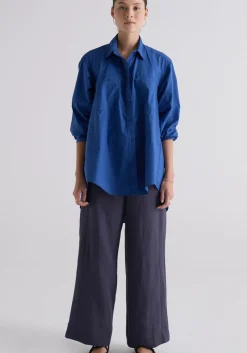 Women Pol Louie Pocket Shirt - Marine