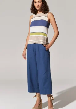 Women Pol Miley Crop Pant - Blue