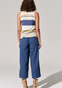 Women Pol Miley Crop Pant - Blue