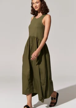 Women Pol Toya Tank Dress - Khaki