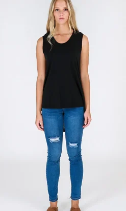 Women 3rd Story Madison Tank Black