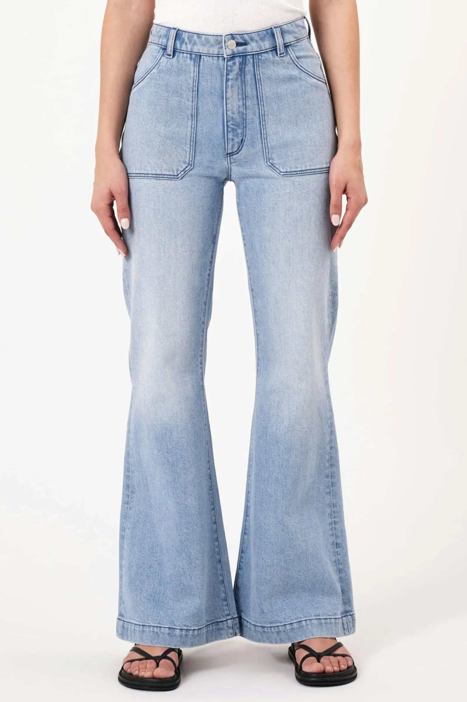 Women Rolla's Rolla's Eastcoast Flare Faded Blue - Light Vintage Blue