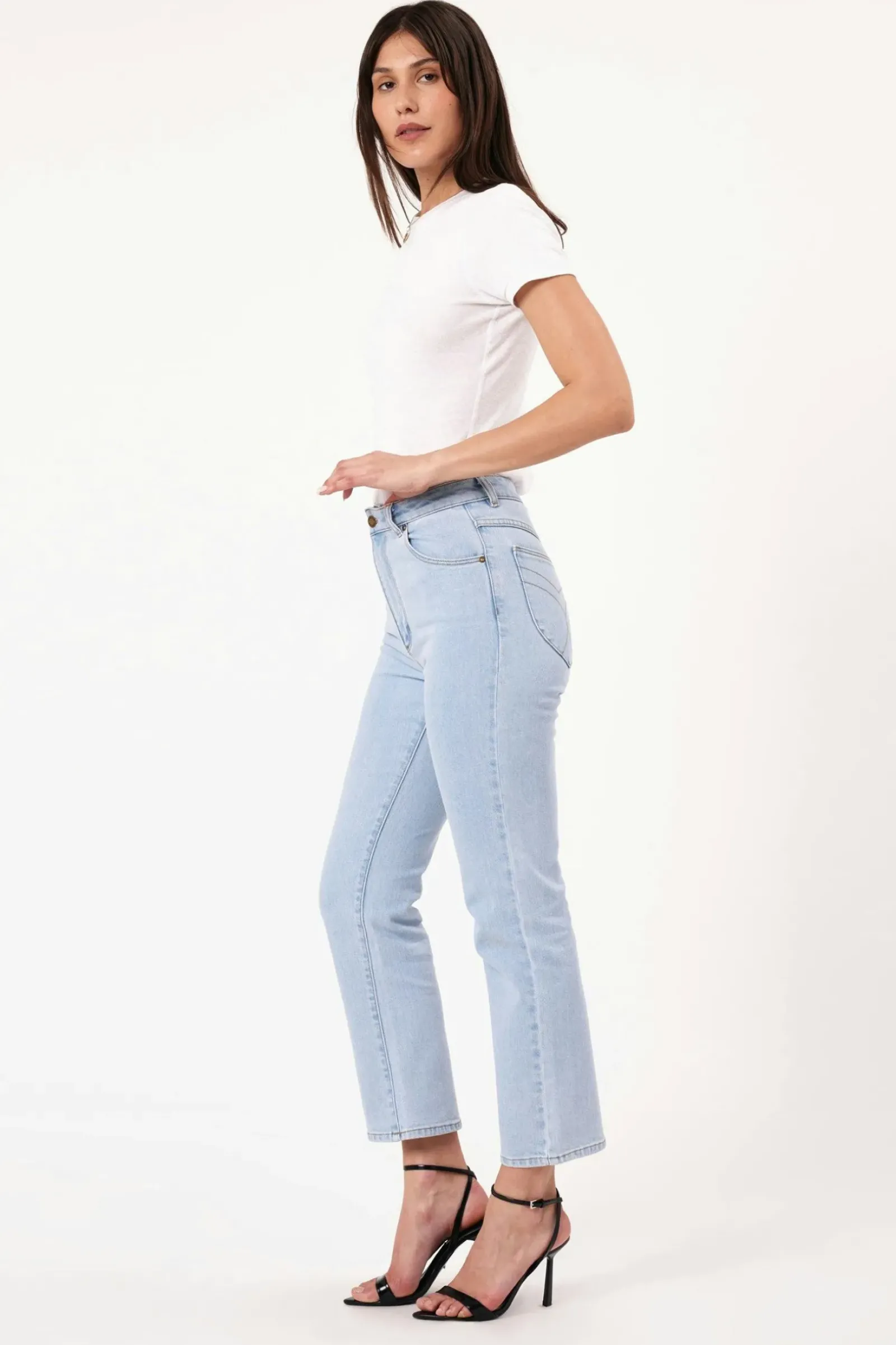 Women Rolla's Rollas Original Straight Lune - Light Vintage Blue