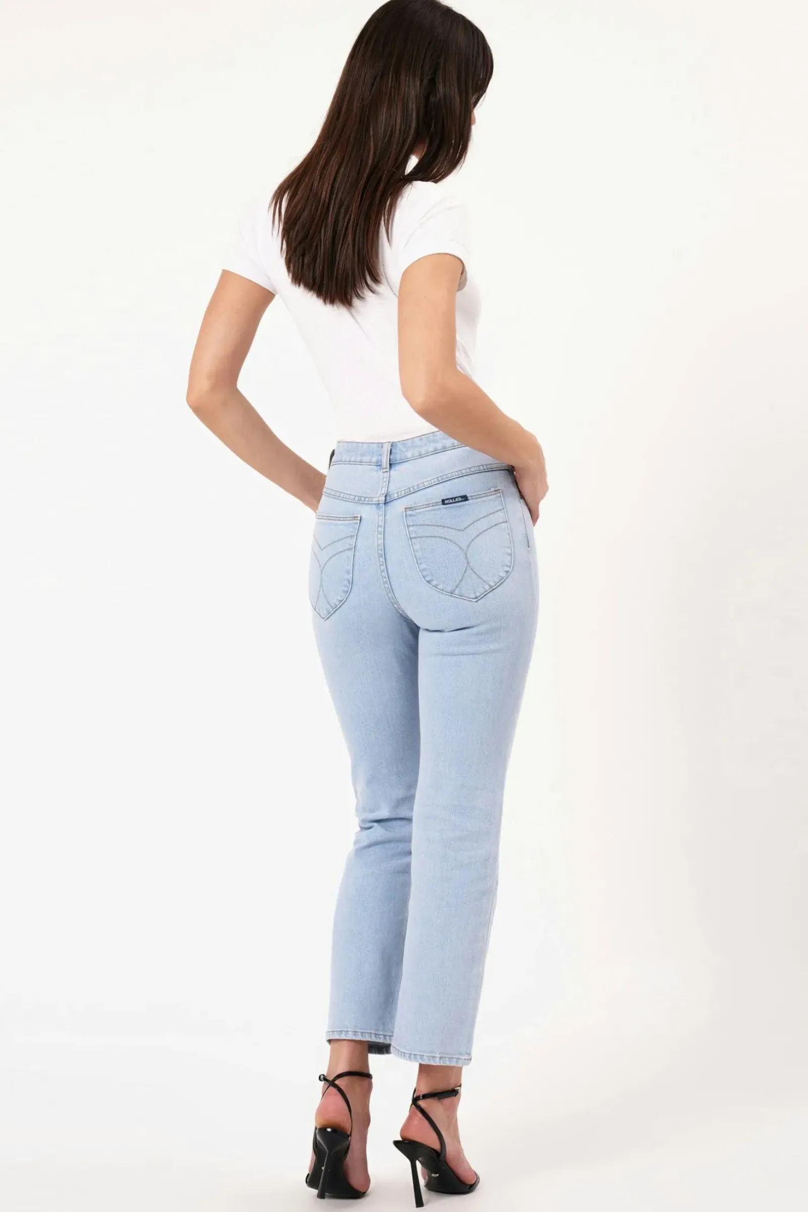 Women Rolla's Rollas Original Straight Lune - Light Vintage Blue