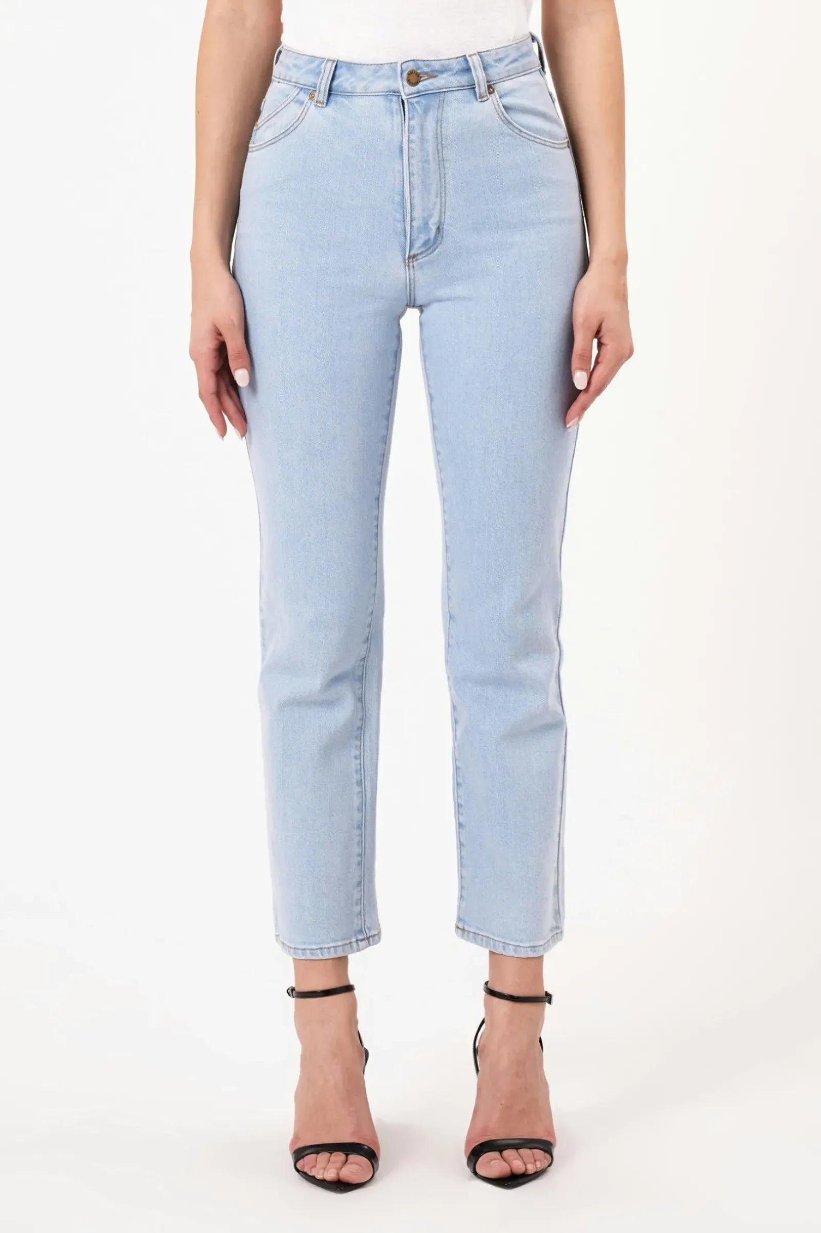 Women Rolla's Rollas Original Straight Lune - Light Vintage Blue