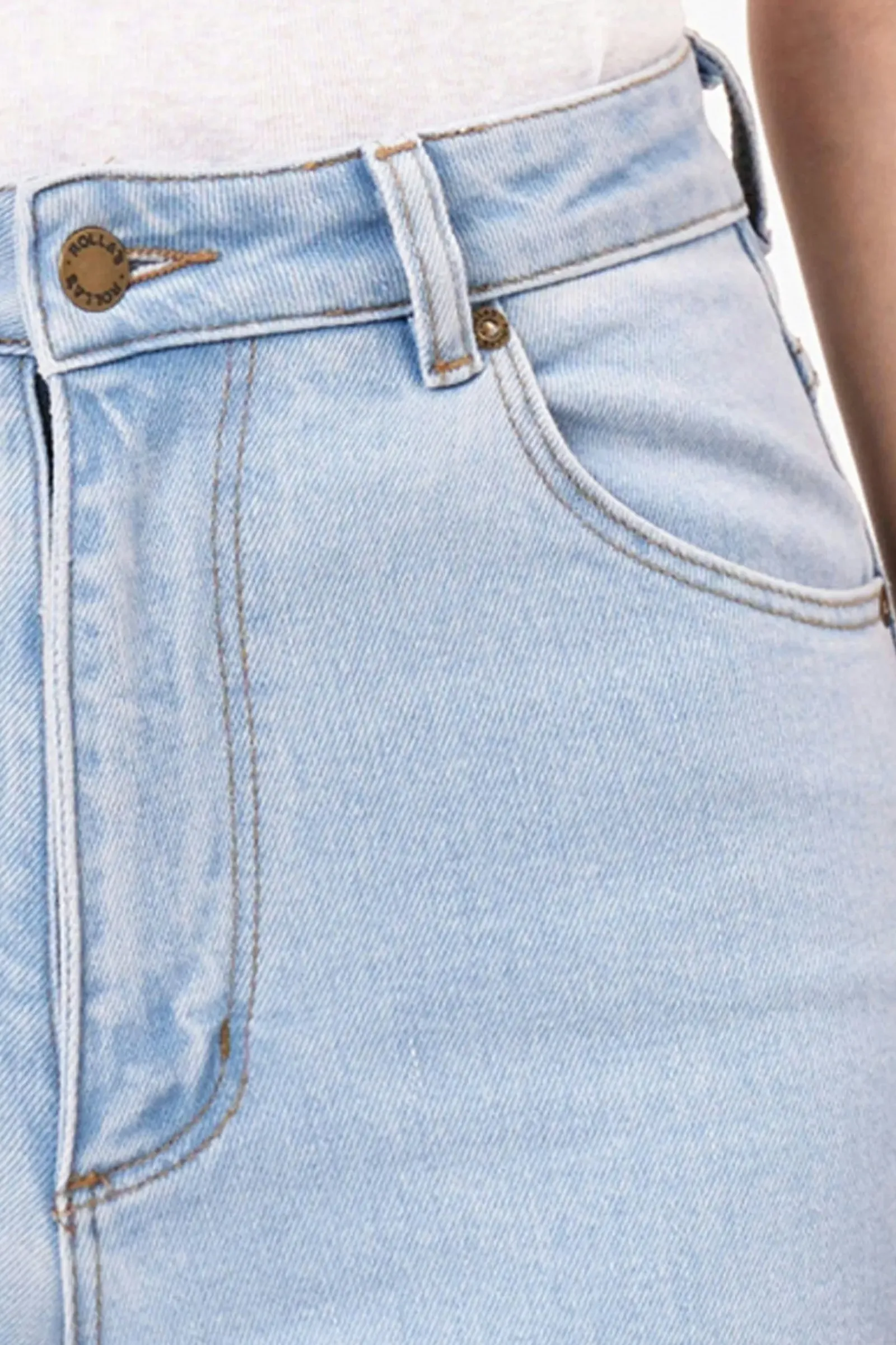 Women Rolla's Rollas Original Straight Lune - Light Vintage Blue