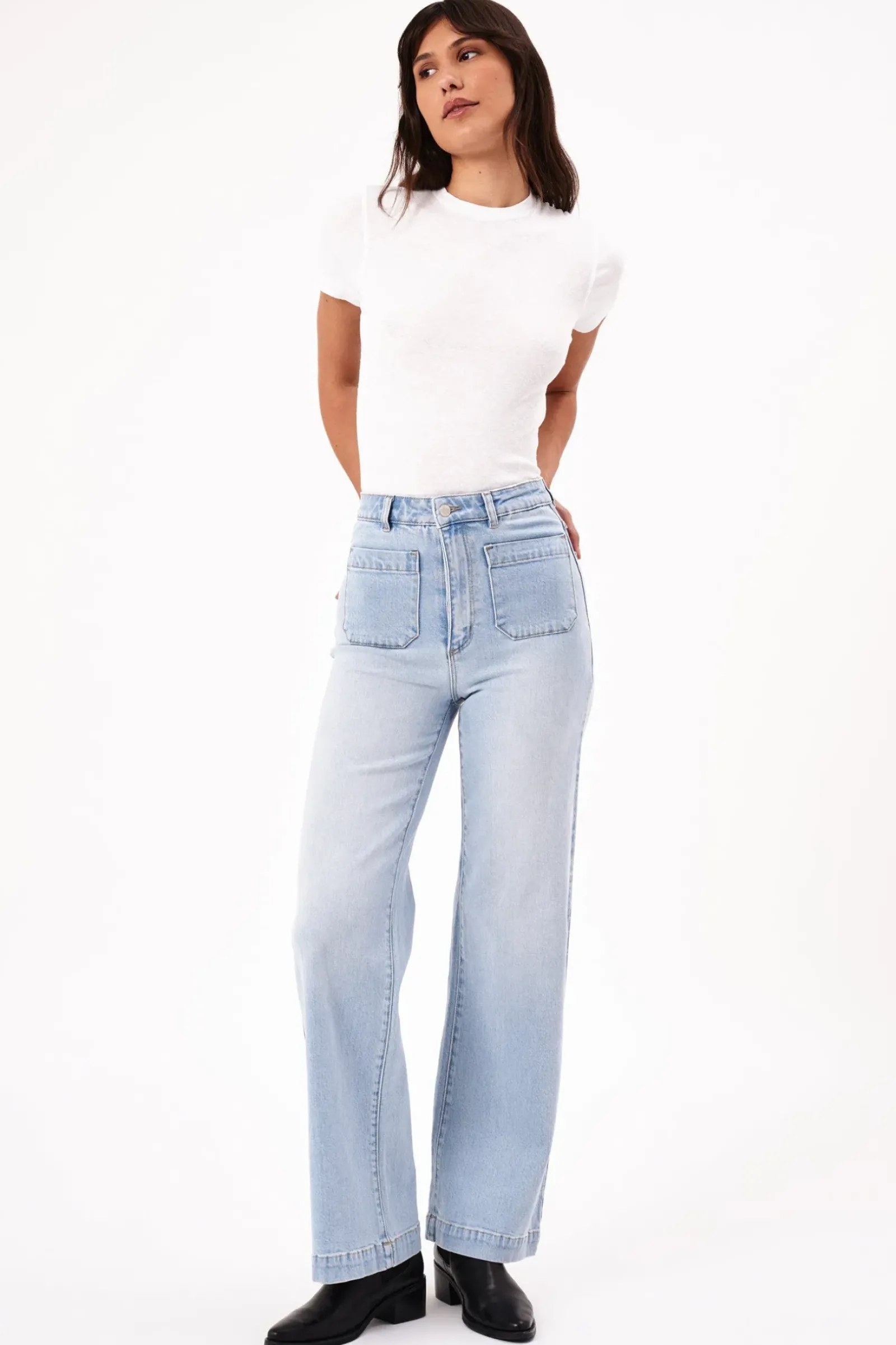 Women Rolla's Rolla's Sailor Long Jean Sophie- Light Blue