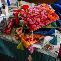 Sage & Clare Sage & Clare Bernanda Velvet Pouch - Valencia