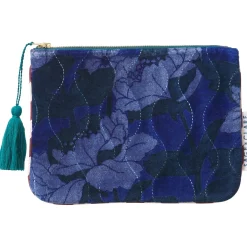 Sage & Clare Sage & Clare Bernanda Velvet Pouch - Lapis