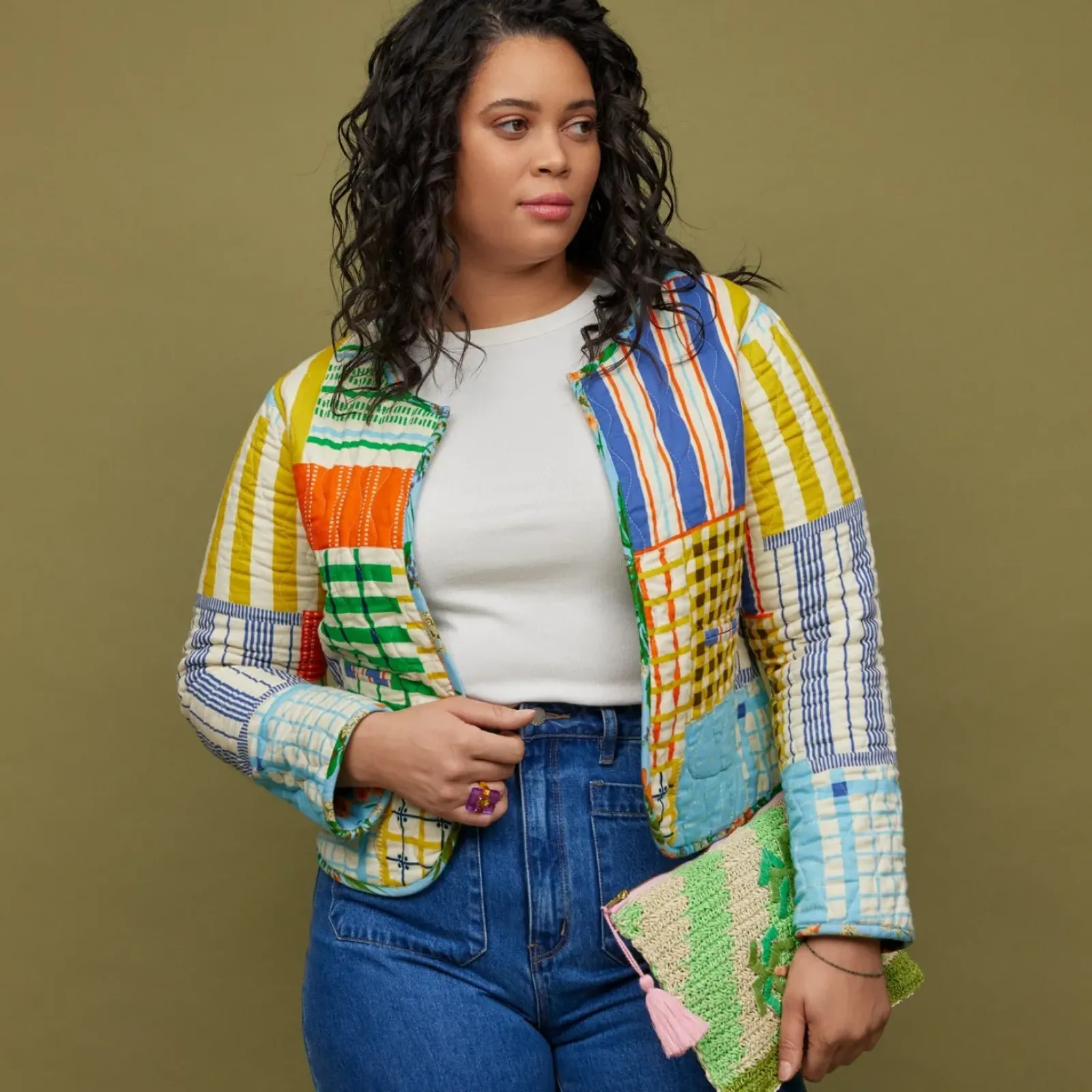 Sage & Clare Sage & Clare San Carlos Raffia Clutch