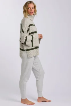 Women Talamaya Divine Rib Pullover - Loden Stripe