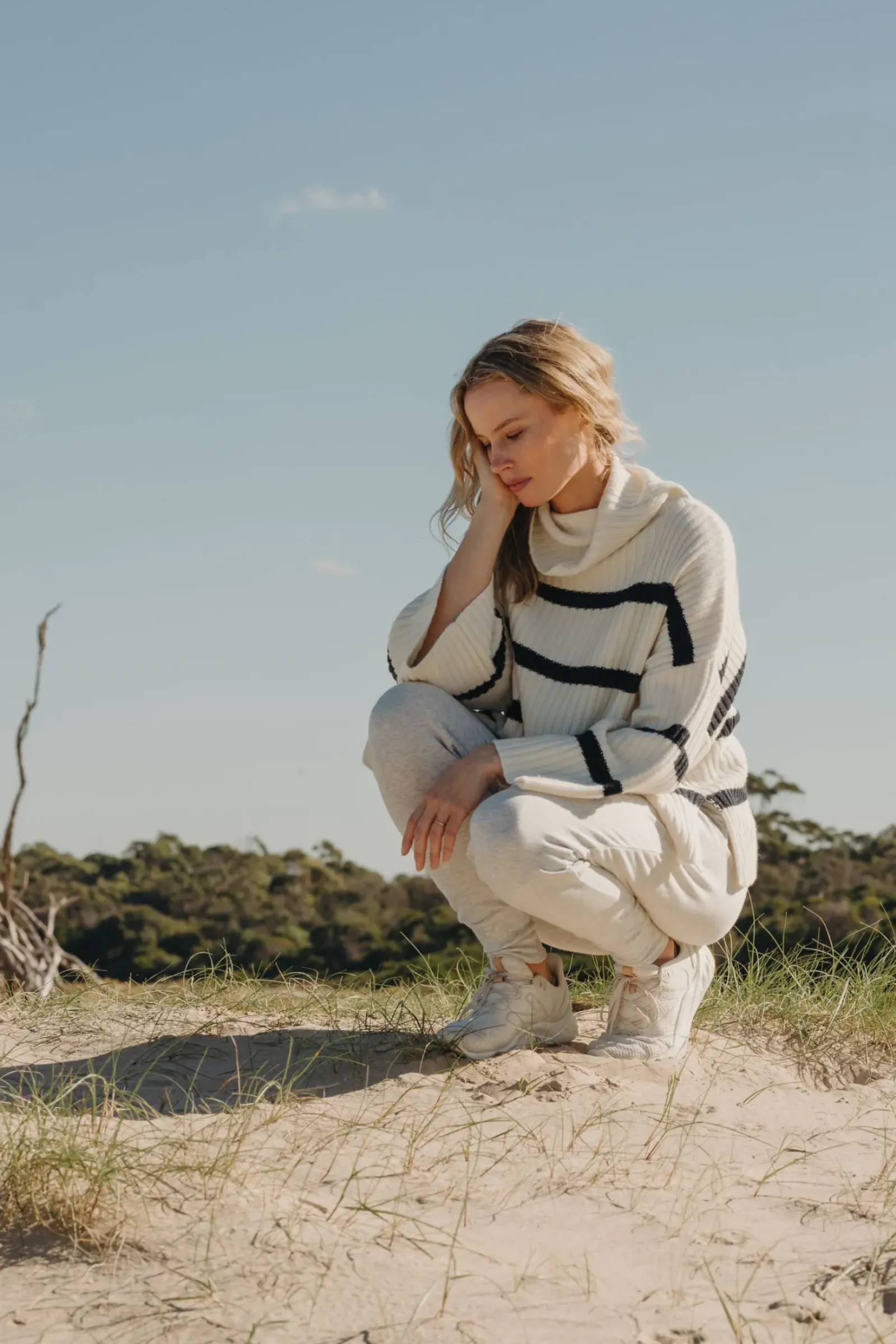 Women Talamaya Divine Rib Pullover - Starling Stripe