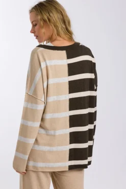 Women Talamaya Hinterland Stripe Pullover - Sable Combo