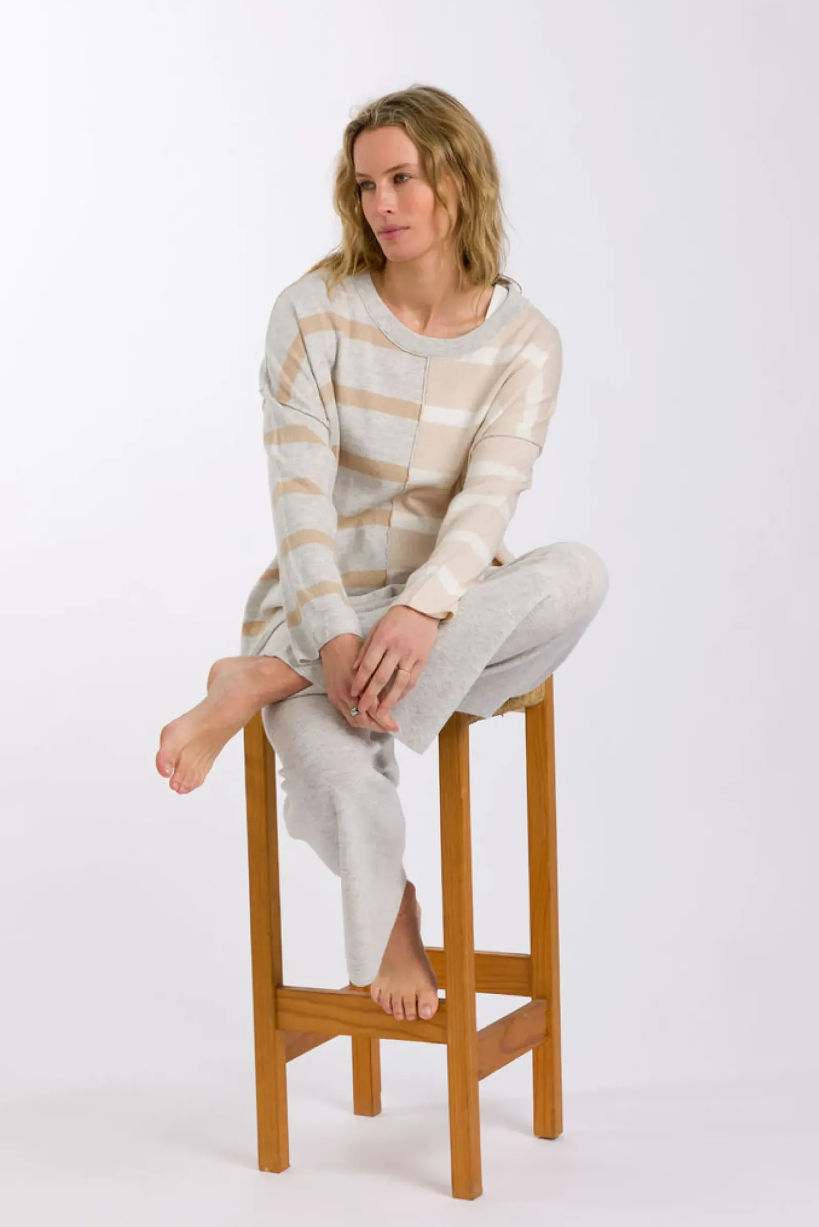 Women Talamaya Hinterland Stripe Pullover - Sawdust