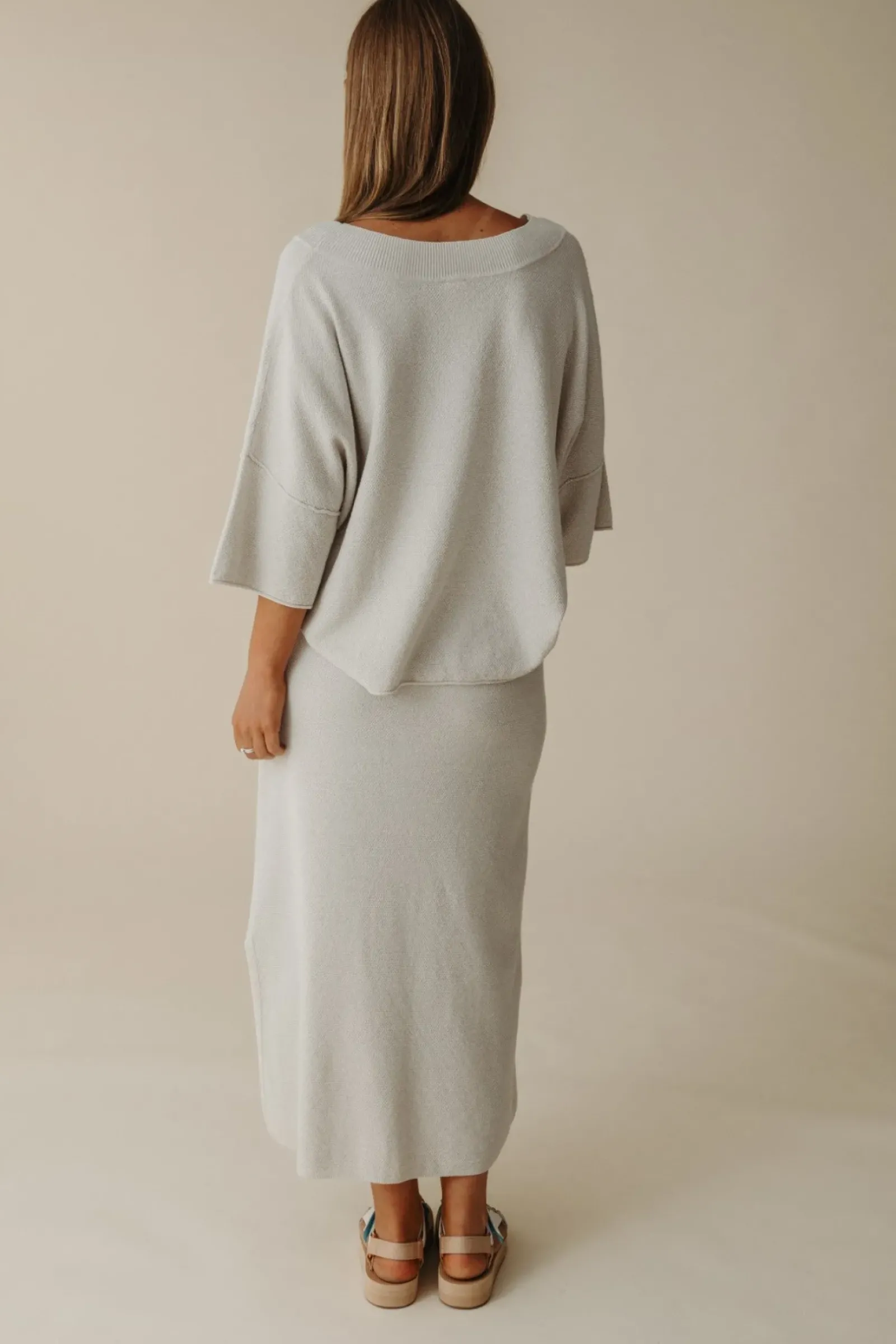 Women Talamaya Retreat Cotton Twist Skirt - Silver & White