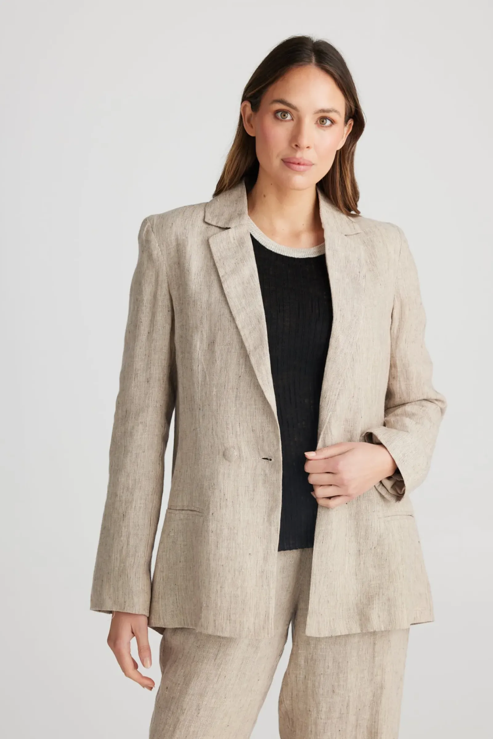 Women The Shanty Adel Blazer - Naturado