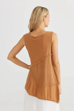 Women The Shanty Milano Knit Singlet - Tan