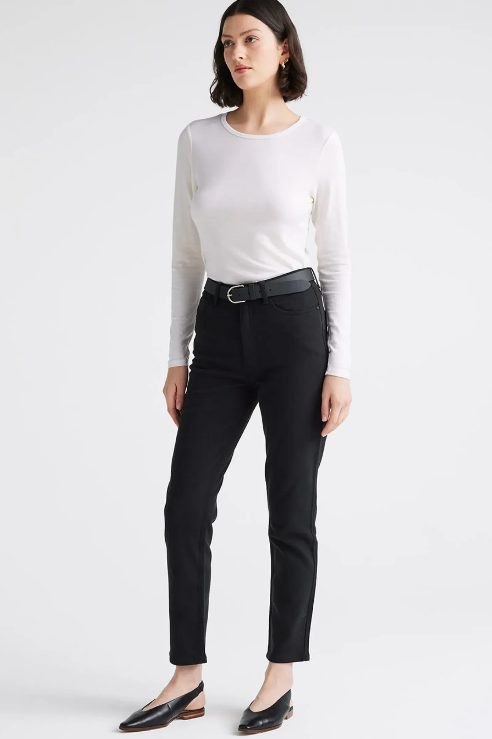 Women Toorallie Crew Merino Tee - Warm White