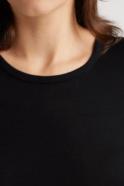 Women Toorallie Crew Merino Tee - Black