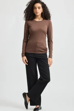 Women Toorallie Crew Merino Tee - Espresso