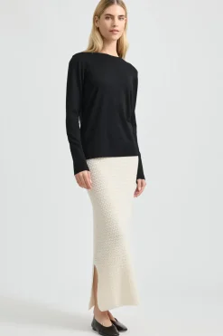 Women Toorallie Fine Merino Crew - Black