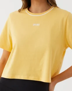Women Upstate Evolve Cropped Tee- Pina Colada