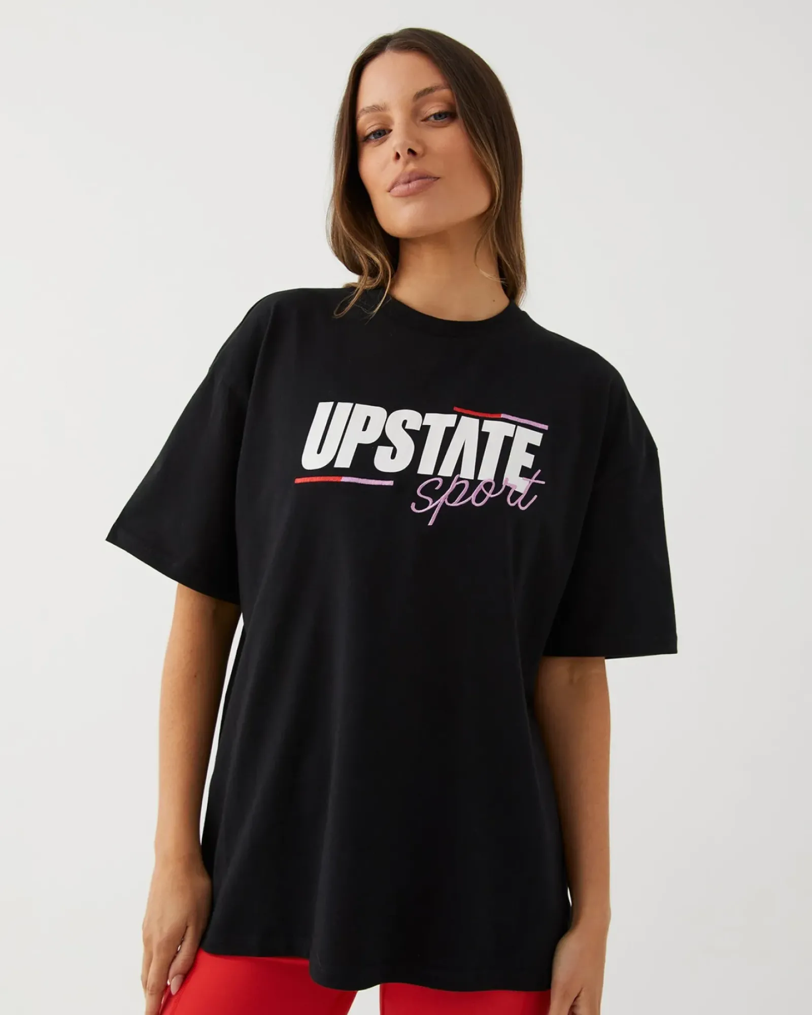 Women Upstate Hustle Tee- Black Bars