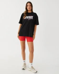 Women Upstate Hustle Tee- Black Bars