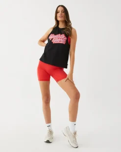 Women Upstate Unwind Tank- Black Bubble