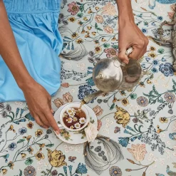 Wandering Folk Picnic Rug - Wonderland Sage