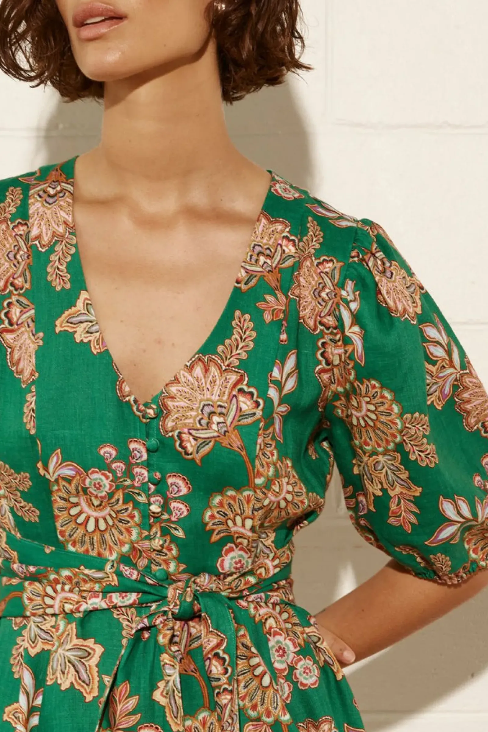 Women Zoe Kratzmann Ebb Dress - K'gari Palm Green