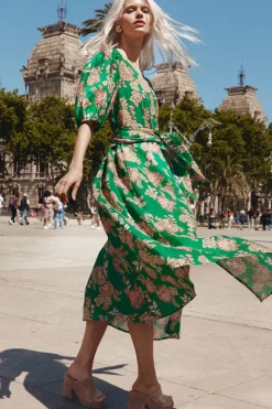 Women Zoe Kratzmann Ebb Dress - K'gari Palm Green