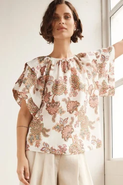 Women Zoe Kratzmann Flout Top - K'gari Cream