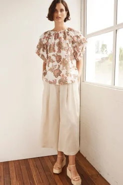 Women Zoe Kratzmann Flout Top - K'gari Cream