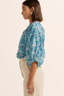 Women Zoe Kratzmann Hanker Top - Sapphire Tile