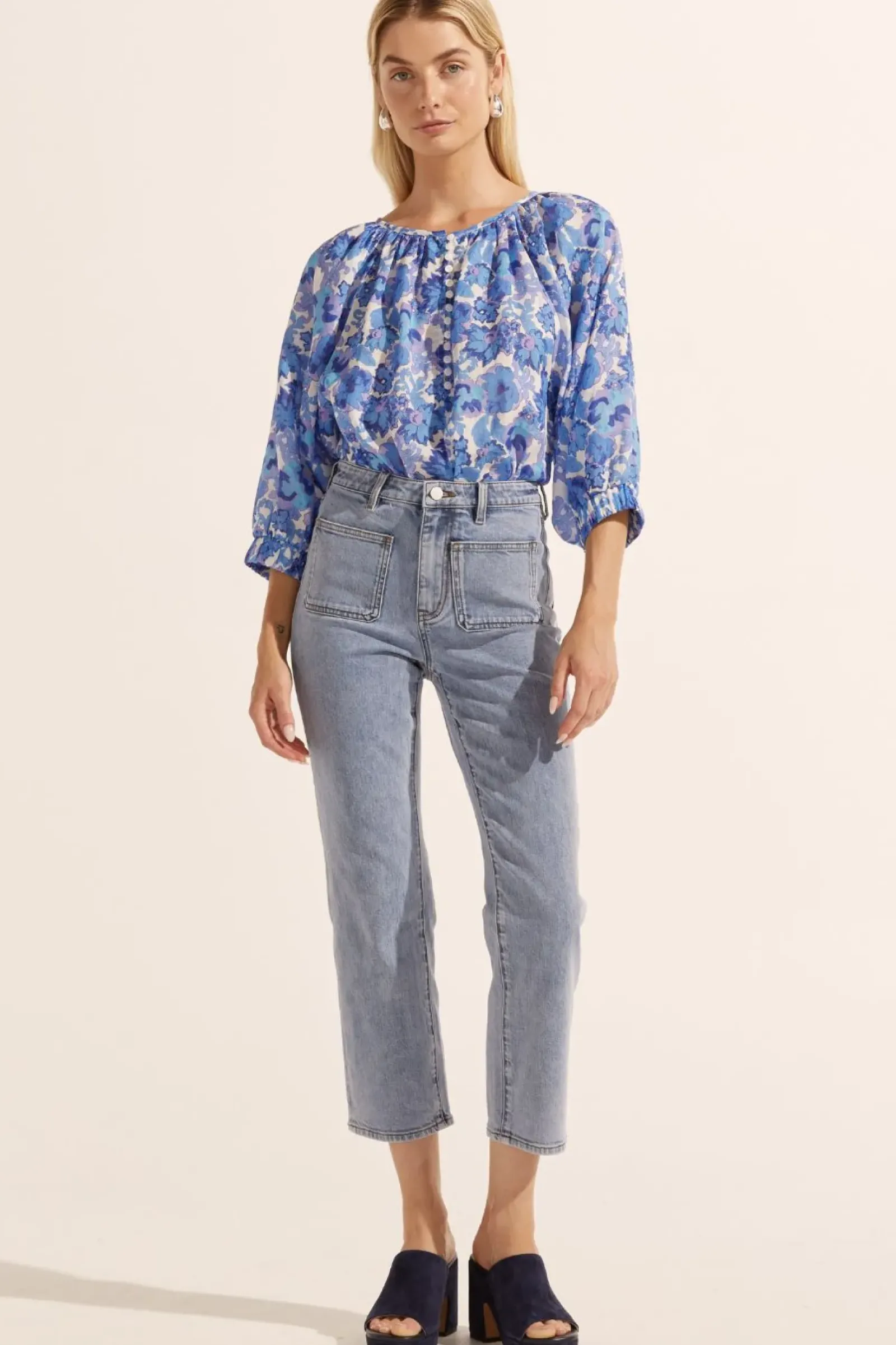 Women Zoe Kratzmann Imbue Top - Pacific Floral