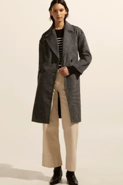 Women Zoe Kratzmann Pillar Coat - Black Mini Check