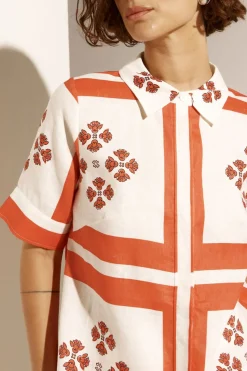 Women Zoe Kratzmann Pixel Top - Tamarillo Scarf