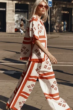 Women Zoe Kratzmann Pixel Top - Tamarillo Scarf